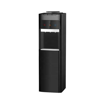 China Popular Color Black Paint 3 Tap Water Top Loading Cooler With 5 Gallon Bottle Top Loading for sale