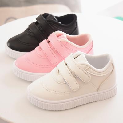 China New Spring and Autumn Kids School Shoes Solid Color Soft Sole Children Casual Sport Leather Toddler Shoes for sale