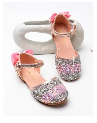 China Glitter Children Girls Princess Sandals Pu Leather Sequins Sandals Shoes Party for Baby Girls for sale