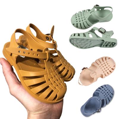 China Children Baby Pvc Sandals Toddler Non-slip Candy Color Kids Baby Girl Casual Jelly Sandals Shoes for sale