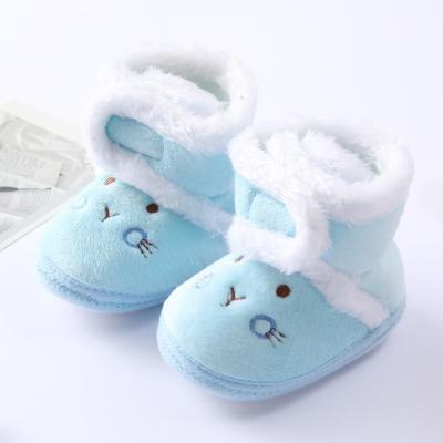 China Colorful Newborn Toddler Winter Keep Warm Baby Walking Shoes Print Cotton Baby Snow Boots for sale