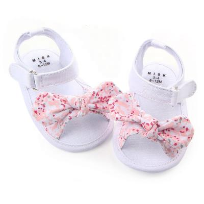 China Summer New Bow-knot Baby Sandals Soft Sole Non-slip Toddler Girl Baby Bow Flower Buckle Sandals for sale