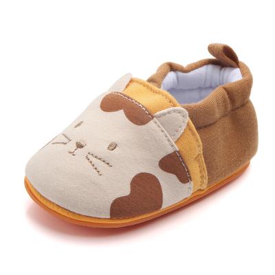 China Animal Prints Kids Baby Casual Shoes Cotton Rainbow Multicolor Striped Print Baby Shoes for Baby for sale