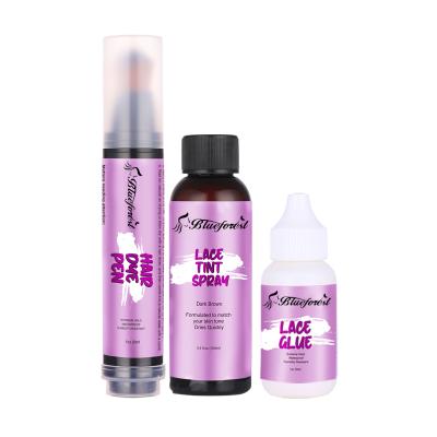 China Strong Glue Waterproof Wig Lace Hold Adhesive Waterproof Hair Styling Strong Wax Stick Hold Edge Control and Lace Tint Spray for sale