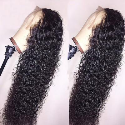 China Deep Lace Front Kinky Curly Wig Jerry Curl Weave Long Curly Virgin Hair Virgin Hair Part Wig Jerry Curly Lace Front Wig for sale