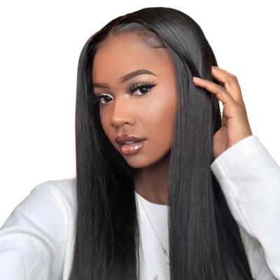 China Wholesale HD Silky Straight Wave Brazilian Hair Lace Front Wig, Virgin Hair Cuticle Aligned Lace Wig, 13x4 Lace Frontal Wig For Black Women for sale