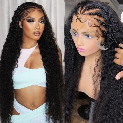 China Curly Curly Human Hair 13x6 HD Lace Front Wig 100% Virgin Curly Indian Human Hair Wig Raw for sale