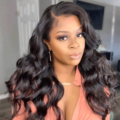 China Unprocessed virgin hair 360 body wave lace frontal wig with baby hair wholesale price good quality 360 wig for sale