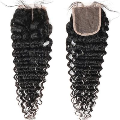 China Hot Transparent Lace Closure Style 5x5 Lace Frontal Hair Loop Closure High Quality Virgin Brazilian Remy Curly Closure Best Selling for sale