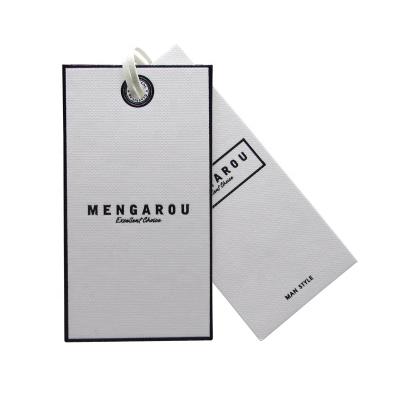 China Sustainable Apparel Hang Tag Customized Hot Stamping Your Logo Garment Label For Apparel / Garment Hang Tag for sale