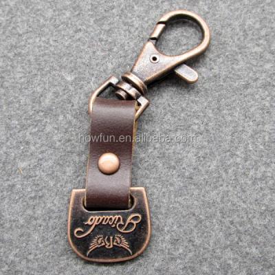 China CASUAL brand accessory chain metal with leather key chain for sale