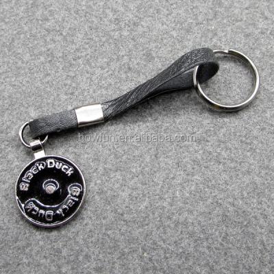 China Viable Leather Chains Logo Keyring Metal Key Chain for sale