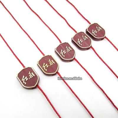 China Viable Garment Embossed Logo Lock Plastic Sealing Hang Tag String for Apparel for sale