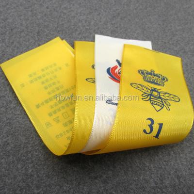 China Sustainable Fiber Soft Care Label For Clothing Wash Label Tag for sale