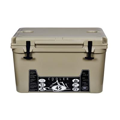 China Best Hot Selling Camping Ice Cooler Insulated Box 45L Rotomolded Coolers for sale