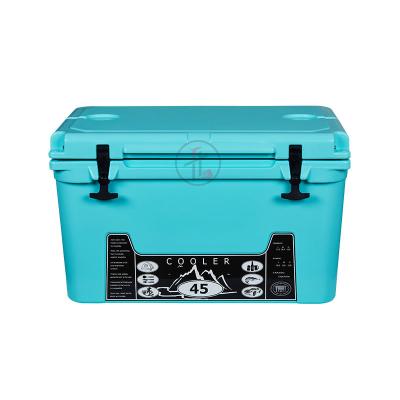 China 45L Waterproof Rotomolded Cooler Box Outdoor Camping Picnic Ice Cooler for sale