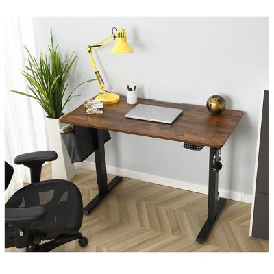 China Adjustable (Height) In The Current Sale Large Size Office Sit Stand Desk With Rustic Brown Adjustable Standing Table Top for sale