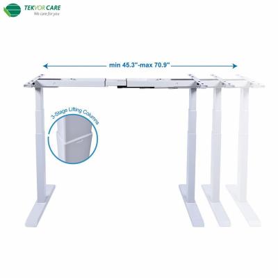 China Ergonomic Adjustable Height (Height) Adjustable Lift Sit Electric Desk Frame Electric Standing Desk Double Motor for sale