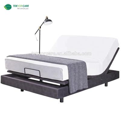 China Wholesale Metal Electric Adjustable Bed Modern Foldable Adjustable Base Electric (Height) Bed With Mattress for sale