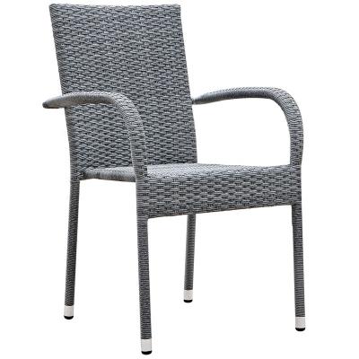 China Modern HAIDI chair Outdoor Furniture Modern Steel Pe Rattan Patio Garden Dining Chair for sale