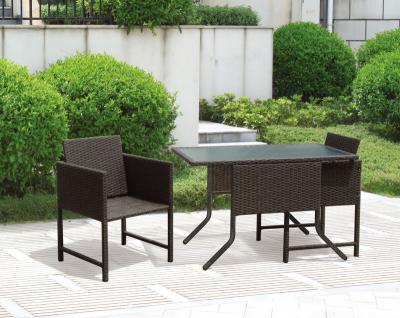 China Modern Outdoor garden steel rattan set outdoor dining table and chair for sale