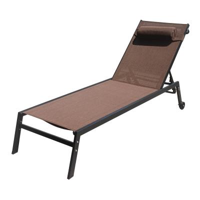 China Easy-carrying Swimming Pool Chaise Lounge  Outdoor Furniture Sun Lounge Chair Seat Beach for sale