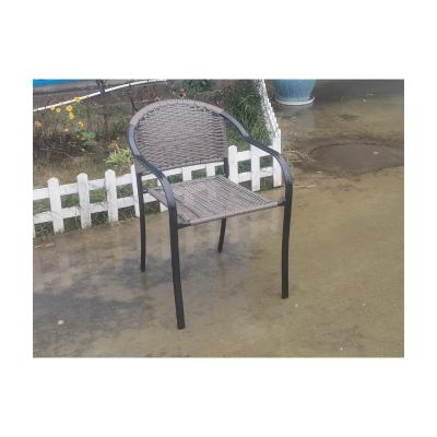 China Modern Popular Good Quality Stackable Garden Patio Dinning Hall Outdoor Rattan Living Room Dinning Chair for sale