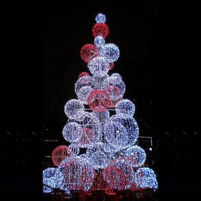 China Holiday Outdoor Decoration Giant Ball and Christmas Tree Ornaments Christmas Stars Tree Ball Decorations Christmas Tree Decorations Balls for sale