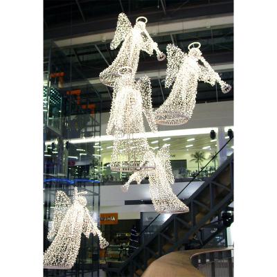 China Fashionable Eco Friendly Xmas Angel Light Creative Design Lantern Commercial Holiday Decoration for sale