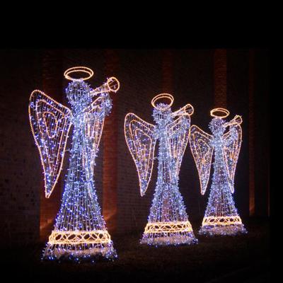 China Fashionable 3M 3D Motif Led Angel Light Hot Sale Holiday Decoration Factory Price High Quality For Shopping Mall for sale