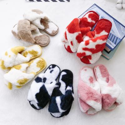 China China Manufacturer Custom Wholesale House Indoor Fashion Trend Furry Women Bedroom Slide Slippers For Lady for sale