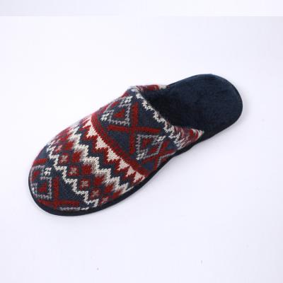 China Men's Fashion Anti-slippery Warm Flat Shoes, Winter Autumn Clog Mules Men's Knitted Slippers for sale