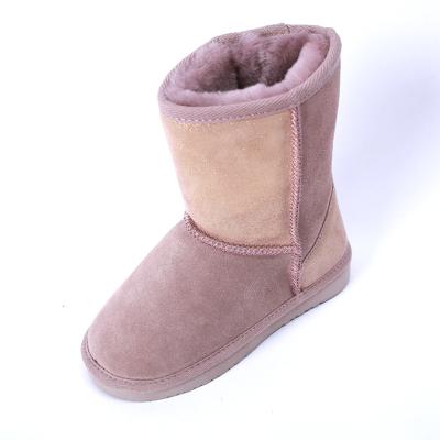 China Baby Fur Shoes Sheepskin Boots Slippers Flat Shoes Girl For Kids Children for sale