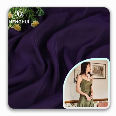 China Imitation luxury 100% matte and acetic acid fabric 120GSM polyester fabric wrinkle resistant double-sided silk smooth satin fabric for clothing for sale