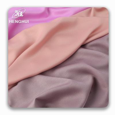 China Soft 100% Acetic Acid Imitation Polyester Stretch Satin Fabric Crepe Textiles 170GSM Acetic Acid For Women's Clothing Dress Fabric for sale