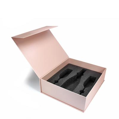 China Recycled Materials Wholesale Simple Foldable Shape Cardboard Book Wine Glass Bottle Gift Boxes With Magnetic Closure for sale