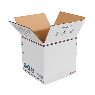 China Handmade White Corrugated Custom Logo Shipping Boxes for sale