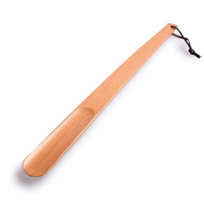 China TOP SELLING Natural and Bamboo Eco-friendly Household Wooden Shoe Horn for All People for sale