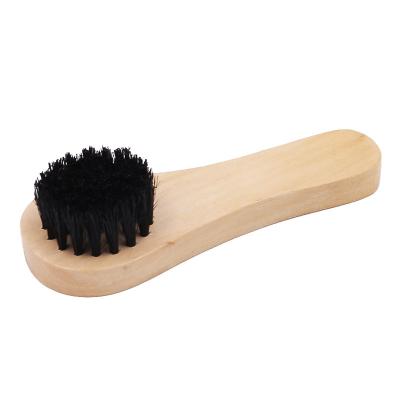 China Sustainable High Quality Environmental Friendly Natural Bristle Wooden Shoe Brush Cleaning Brush With PP Stiffen for sale