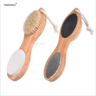 China Good Quality Natural Eco - Friendly Four Sides Bamboo Foot File Brush for sale