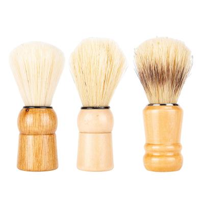 China EXFOLIATE Whole Shaving Brush Men's Selling Use For Barber With Synthetic Nylon Hair Brush With Natural Wood And Bamboo Handle for sale