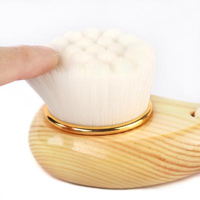 China Sale Natural Whole Custom Logo Bamboo Soft Hair Brush Exfoliating Detergent Facial Brush With Bamboo Handle for sale