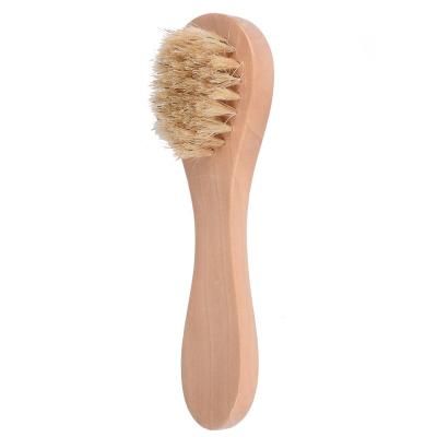 China Good Quality Natural Eco-friendlyWood Natural Facial Brush With Boar Hair for sale