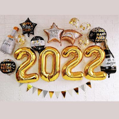 China 2022 Party Decoration Foil Balloons 2022 Balloons Party Supplies New Years Eve Party Decoration Confetti Balloons For New Years Eve Decor à venda