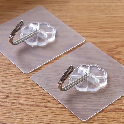 China CLASSIC Non-Trace Plastic Wall Hanging Hook for Organization Wall Key Hook for Ball and Small Items Clear Adhesive Hook à venda