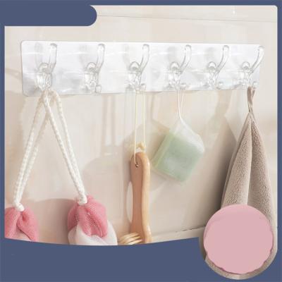 Cina CLASSIC plastic transparent clothes and hats, traceless and free hole, one row of hooks in vendita