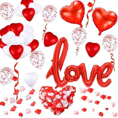 China Red Romantic Party Decoration Border Love Foil Balloon Valentine's Day Marriage Proposal Decoration à venda