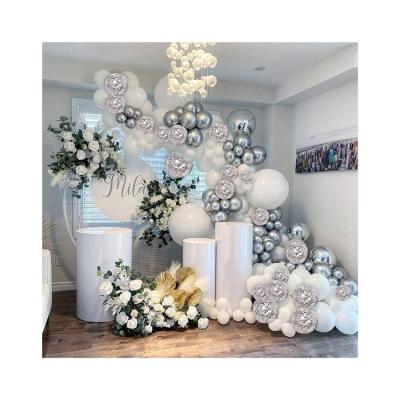 China Cheap Graduation Party Metal Confetti White Silver 30.48cm Balloons Party Decoration Prices Suitable For Birthday à venda