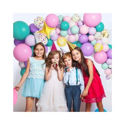 China Party Decoration New Products 30.48 Cm Blue Confetti Stars Happy Banner Tassels Tools 162 Pieces Birthday Balloon Arched Garland Kit à venda