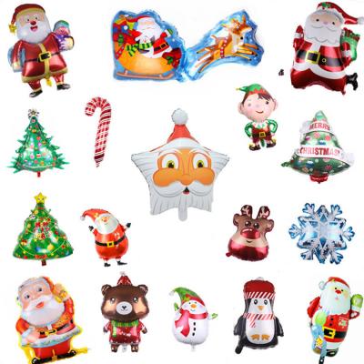 China New Christmas Atmosphere Snowman Film Tree Party Decoration Santa Claus Christmas Decorative Aluminum Foil Balloon zu verkaufen